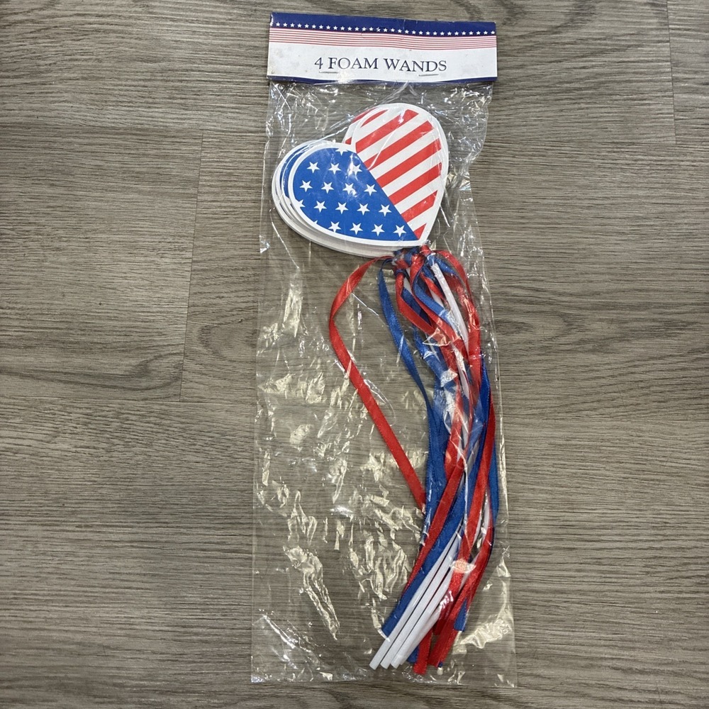 Greenbrier International 4 American Flag Foam Wands | New